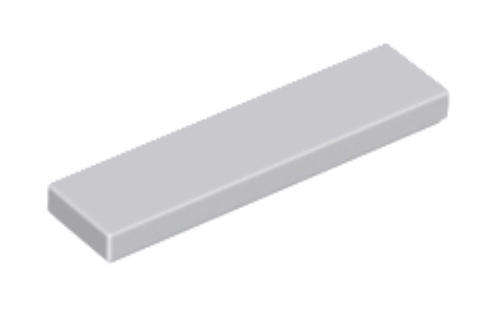LEGO Parts Tile 1 x 4  ~ {Light Bluish Grey}