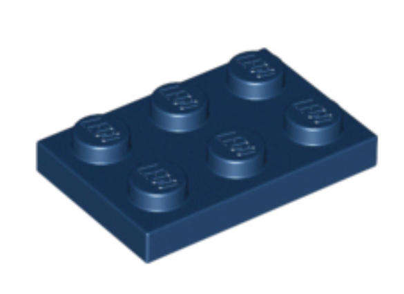 LEGO Parts Plate 2 x 3 ~ {Dark Blue}