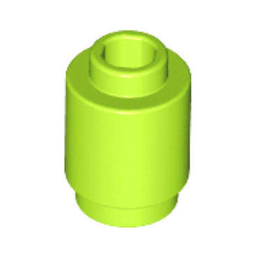 LEGO Parts Brick, Round 1 x1  ~ {Lime}