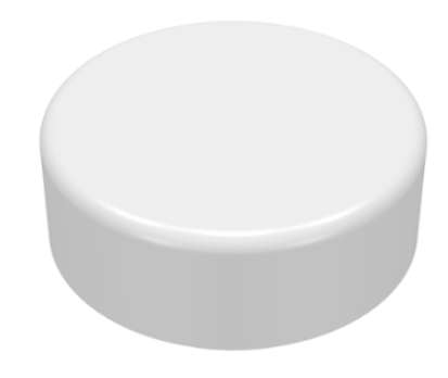 LEGO Tile, Round 1 x 1 ~ {White}