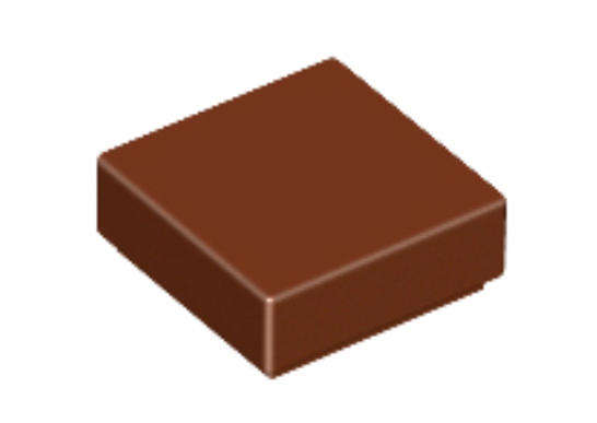 LEGO Parts Tile 1 x 1 ~ {Reddish Brown}