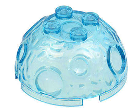 LEGO Rock 4 x 4 Arctic Globe, Top ~ {Trans~Light Blue}