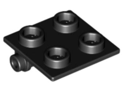 LEGO  Hinge Brick 2 x 2 Top Plate ~ {Black}