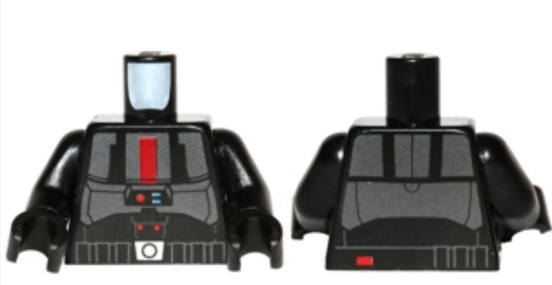 LEGO Star Wars Torso SW Armor Sith Trooper Pattern / Black Arms / Black Hands