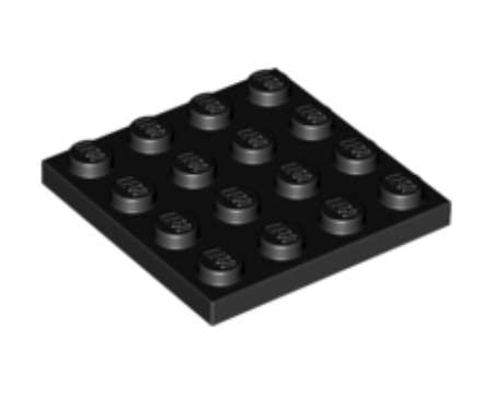 LEGO Parts 4 x 4 Plate ~ {Black}