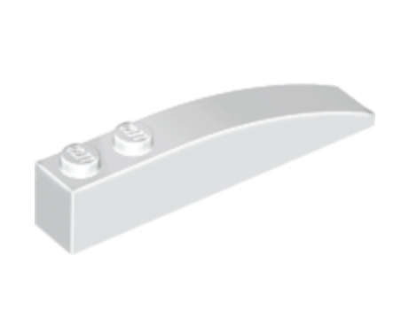 LEGO Parts Slope Curved 6 x 1 {White}