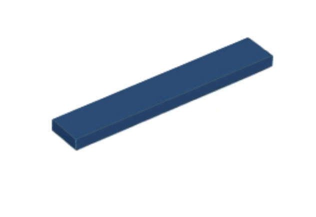 LEGO Parts Tile 1 x 6 ~ {Dark Blue}