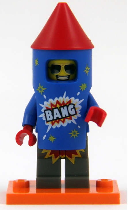 LEGO MINIFIGURE Firework Guy, Series 18 (Minifigure with Stand and Accessories)