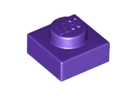 LEGO Parts 1 x 1 Plate ~ {Dark Purple}