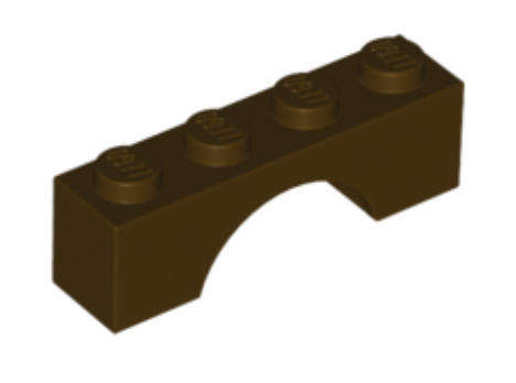 LEGO Brick Arch 1 x 4 ~ {Dark Brown}