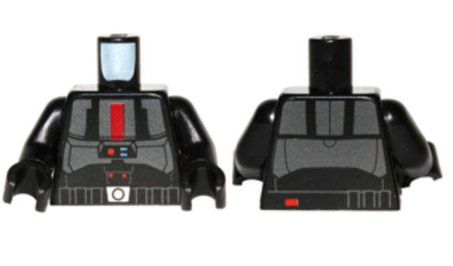 LEGO Minifigure Torso SW Armor Sith Trooper Pattern / Black Arms / Black Hands ~ {Black}