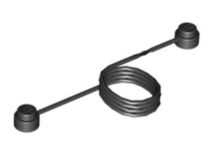 LEGO String with End Studs (30L Overall) with (Same Color) Studs Pattern ~ {Black}