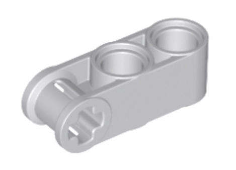 LEGO Technic, Axle and Pin Connector Perpendicular 3L with 2 Pin Holes ~ {Light Bluish Grey}