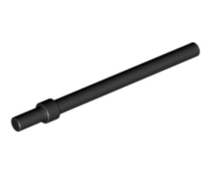 LEGO Parts  Bar 6L with Stop Ring ~ {Black}