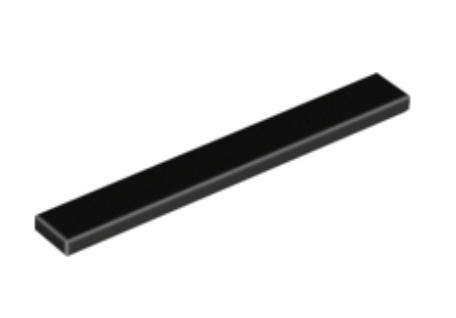 LEGO Parts Tile 1 x 8 ~ {Black}