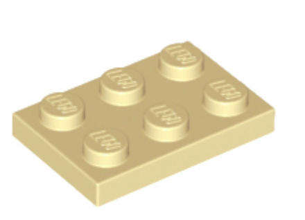 LEGO Parts Plate 2 x 3 ~ {Tan}