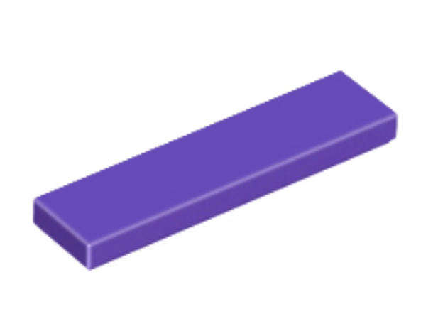 LEGO Parts Tile 1 x 4  ~ {Dark Purple}
