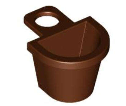 LEGO Minifigure Container D-Basket ~ {Reddish Brown}