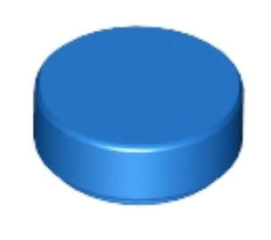 LEGO Tile, Round 1 x 1 ~ {Blue}