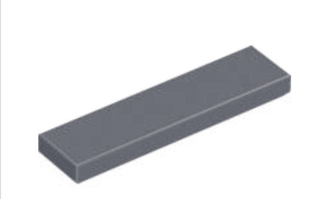 LEGO Parts Tile 1 x 4  ~ {Dark Bluish Grey}