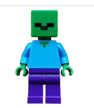 LEGO Minifigure Zombie - Dark Purple Legs