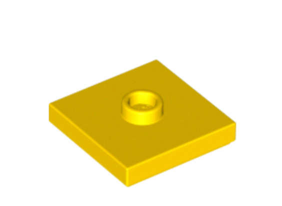 LEGO Parts Plate Modified 2 x 2 with Groove and 1 Stud in Center (Jumper) ~ Yellow