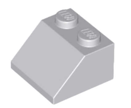LEGO Parts Slope 45 2 x 2 ~ {Light Bluish Grey}