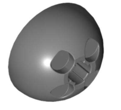 LEGO Cylinder Hemisphere 3 x 3 Ball Turret ~ {Dark Bluish Grey}