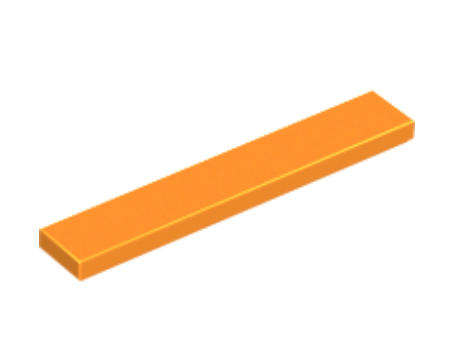 LEGO Parts Tile 1 x 6 ~ {Orange}