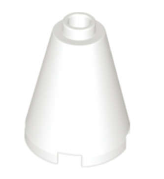 LEGO  Cone 2 x 2 x 2 - Open Stud~. {White}