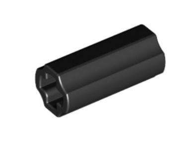 LEGO Technic, Axle Connector 2L (Smooth with x Hole + Orientation) ~ {Black}