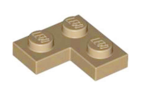 LEGO Parts 2 x 2 Corner Plate ~ {Dark Tan}