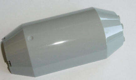 LEGO Parts Cylinder Half 3 x 6 x 10 with 1 x 2 Cutout ~ {Light Bluish Grey}