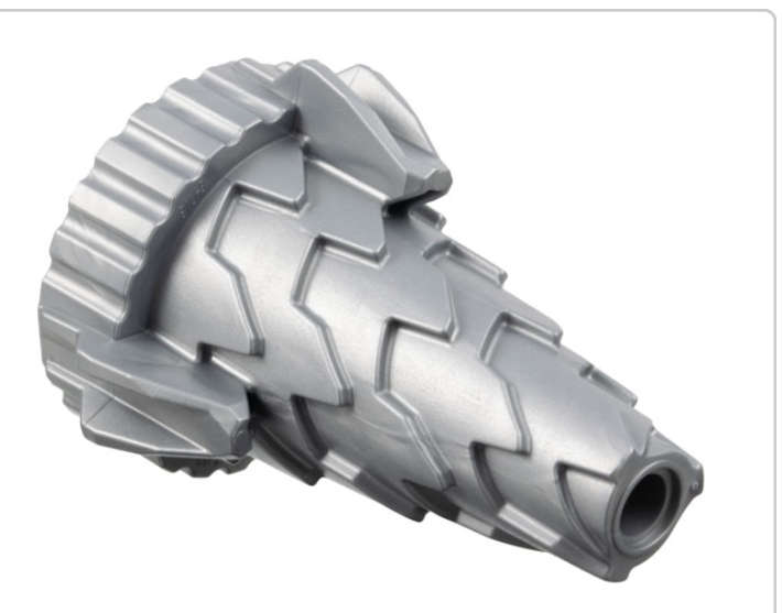 LEGO  Cone Spiral Jagged - Step Drill ~ {Flat Silver}