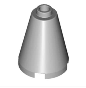 LEGO  Cone 2 x 2 x 2 - Open Stud~. {Light Bluish Grey}
