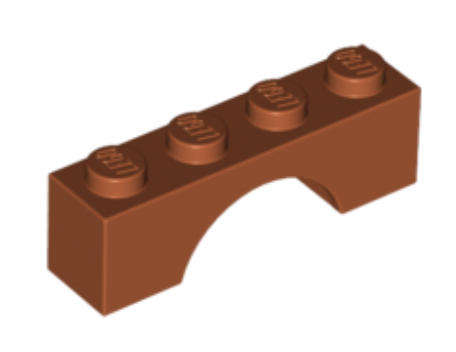 LEGO Brick Arch 1 x 4 ~ {Dark Orange}