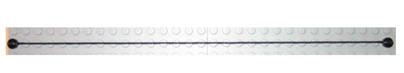 LEGO String with End Studs (30L Overall) with (Same Color) Studs Pattern ~ {Black}
