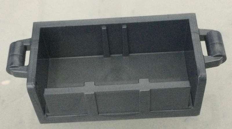 LEGO Container, Treasure Chest Bottom with Slots in Back ~ {Flat Silver}