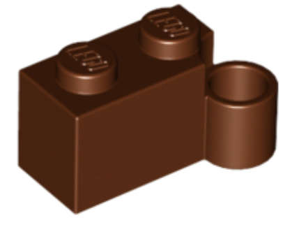 LEGO  Hinge Brick 1 x 4 Swivel Base ~ {Reddish Brown}