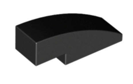 LEGO Parts Slope, Curved 3 x 1 ~ {Black}