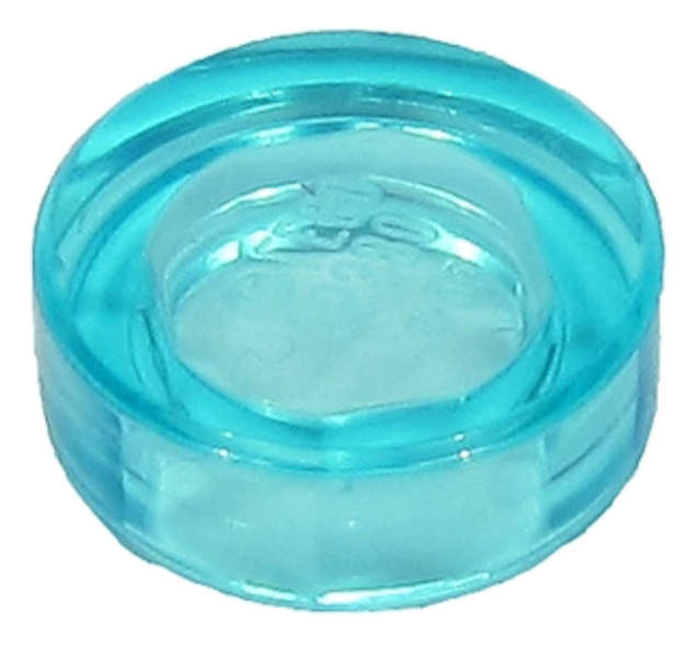 LEGO Tile, Round 1 x 1 ~ {Trans Light Blue}