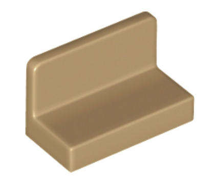 LEGO Parts Panel 1 x 2 x 1 with Rounded Corners ~ {Dark Tan}