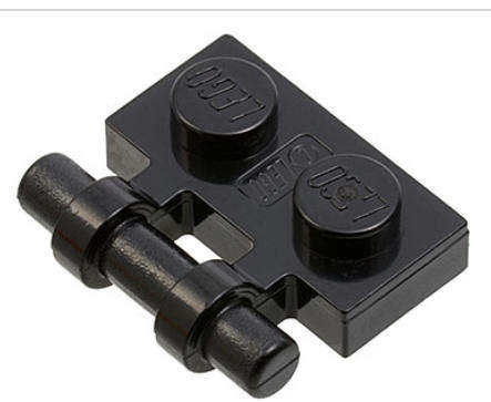 LEGO Parts Plate, Modified 1 x 2 with Bar Handle on Side - Free Ends ~ {Black}