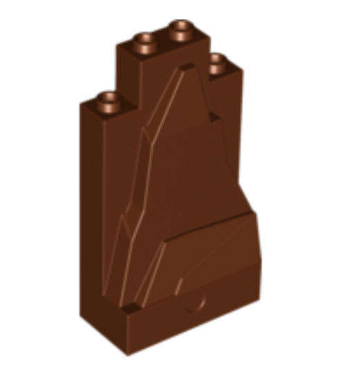 LEGO Rock Panel 2 x 4 x 6 ~ {Reddish Brown}