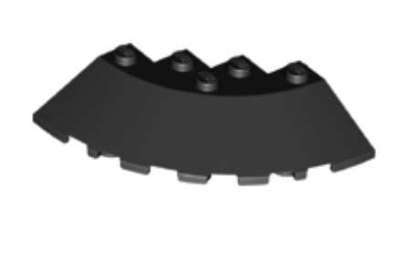 LEGO  Parts  Brick, Round Corner 6 x 6 with Slope 33 Edge, Facet Cutout