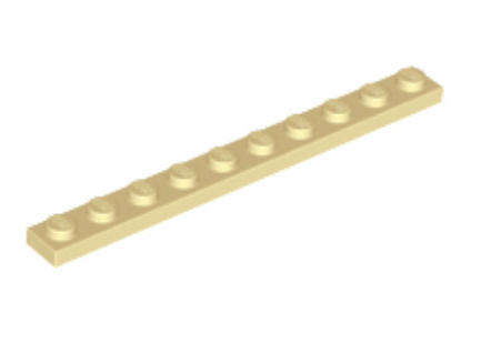 LEGO Parts Plate 1 x 10 ~ {Tan}