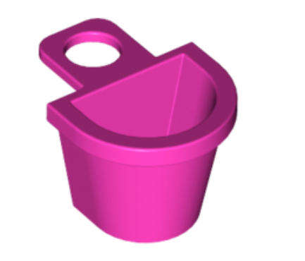 LEGO Minifigure Container D-Basket ~ {Dark Pink}