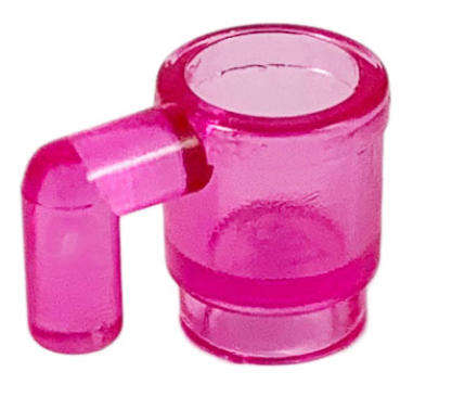 LEGO MINIFIGURES Minifigure, Utensil Cup ~ {Trans~Dark Pink}