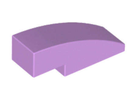 LEGO Parts Slope, Curved 3 x 1 ~ {Medium Lavender}