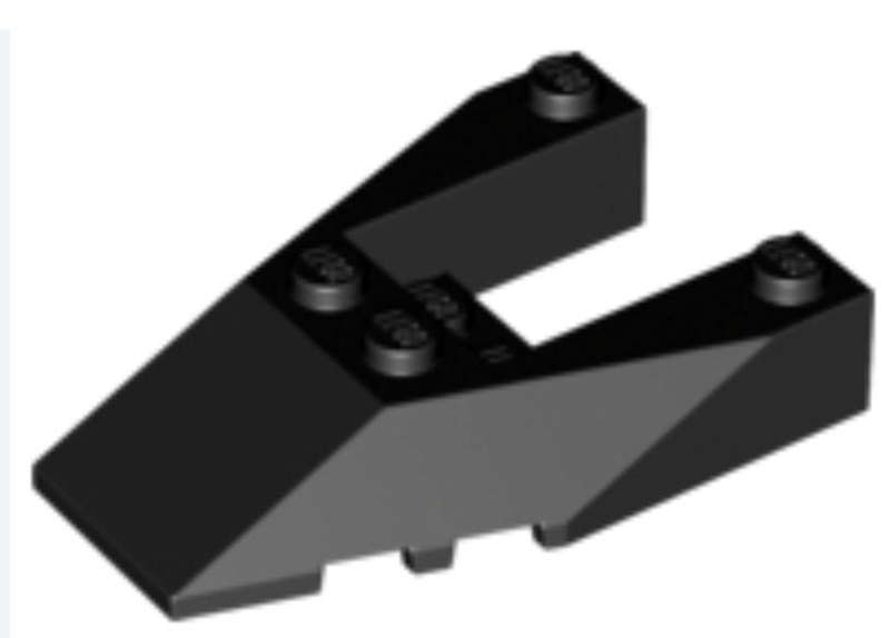 LEGO Wedge 6 x 4 Cutout with Stud Notches ~ {Black}